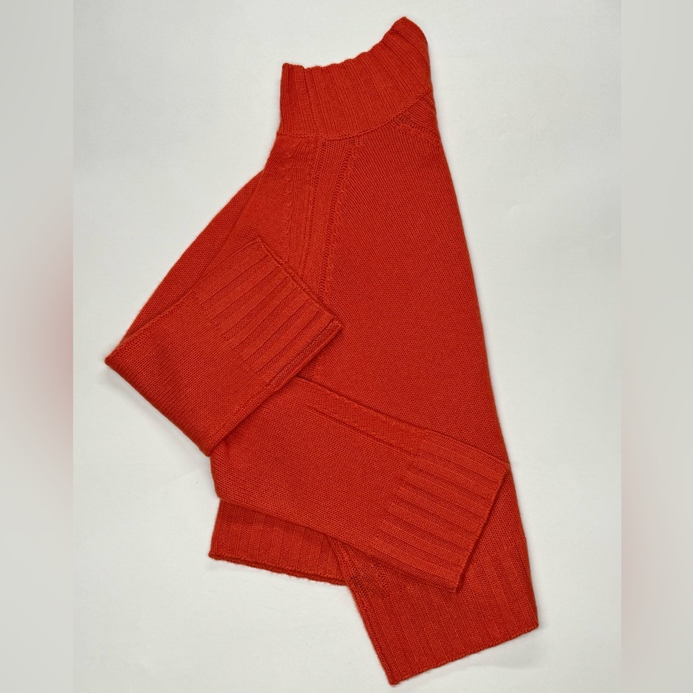 360 Cashmere Orange Turtleneck Sweater - Picture 3 of 6